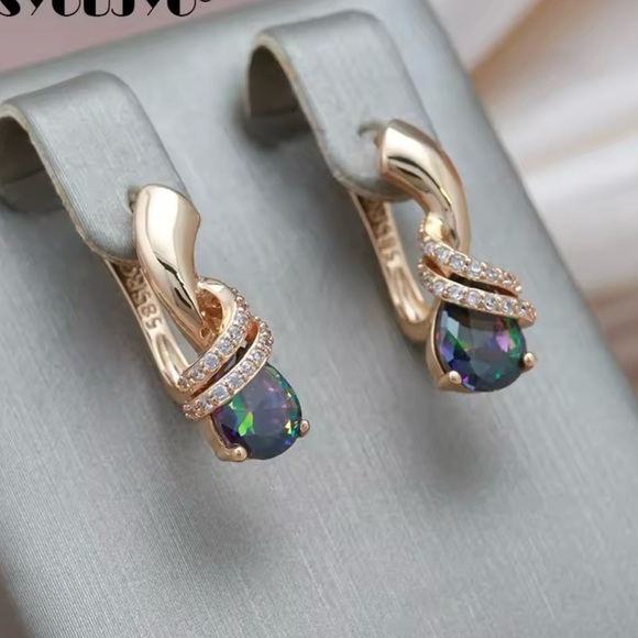 Gorgeous luxury 858 Rose Gold Earrings - Picture 1 of 4